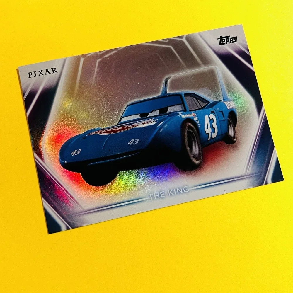 2026 Topps Chrome Disney Neon Pixar The King #93 Rainbow Refractor Insert